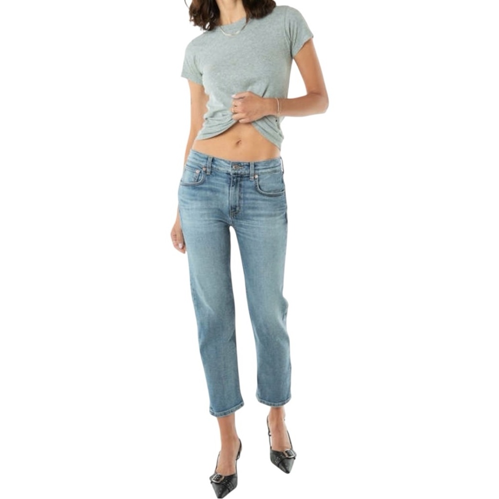 Ética Rae Mid Rise Straight Jeans Size 27 NWT Stellar Sustainable Denim